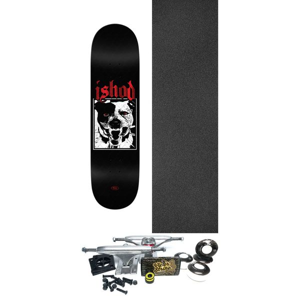 Real Skateboards Ishod Wair Vicious Black Skateboard Deck Twin Tail - 8.5" x 32" - Complete Skateboard Bundle